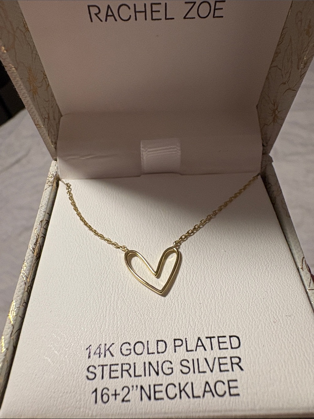 Rachel Zoe 14K Gold Plated Heart Necklace